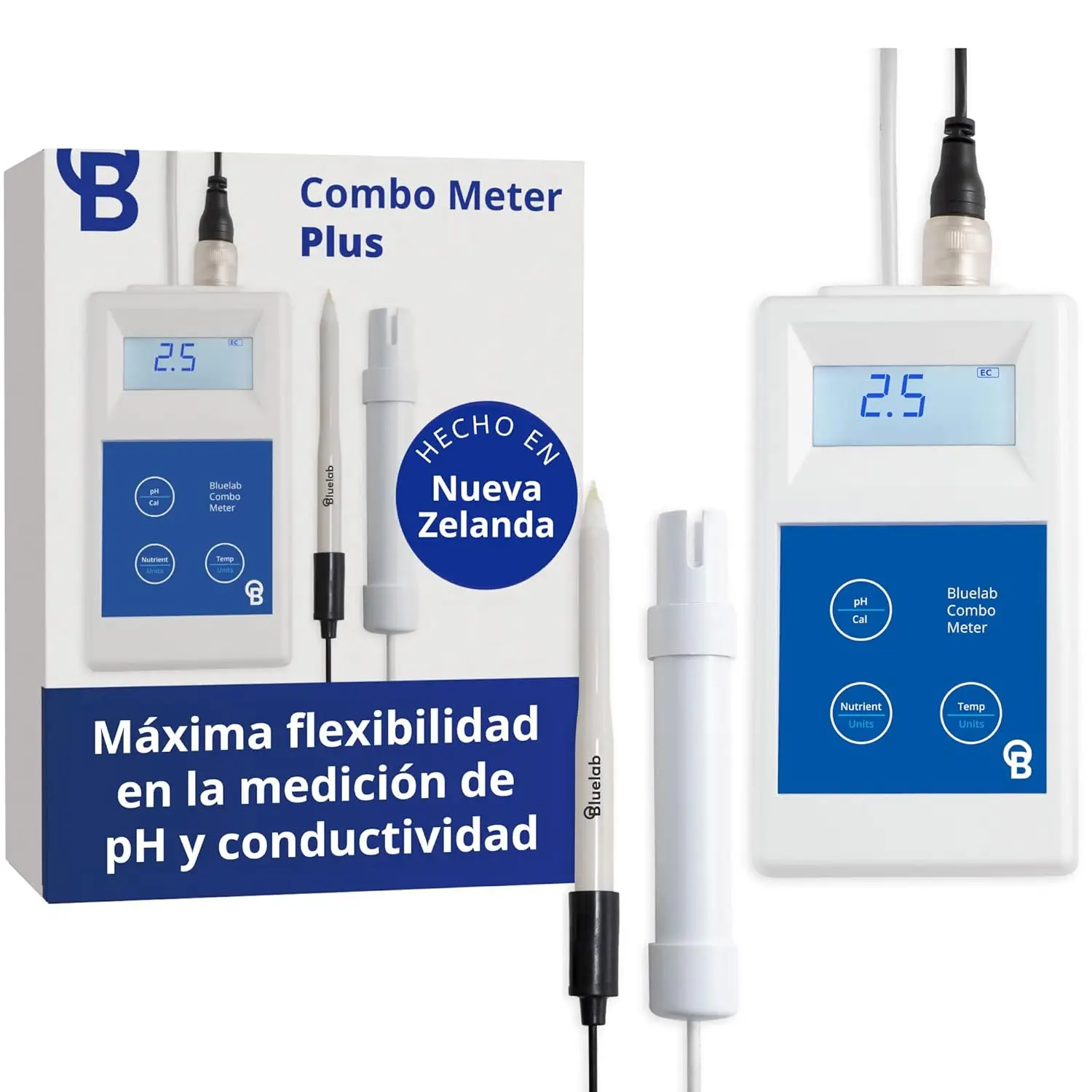 Bluelab Combo Meter Plus medidor pH EC temperatura profesional hidroponía invernadero