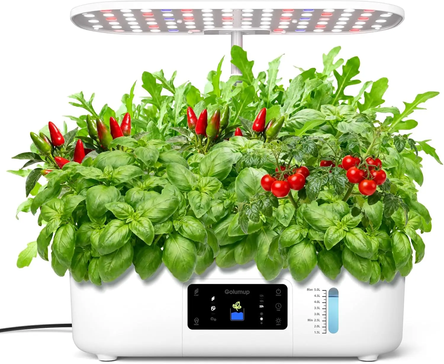 GOLUMUP sistema cultivo hidropónico 13 vainas LED automático temporizador altura ajustable huerto interior