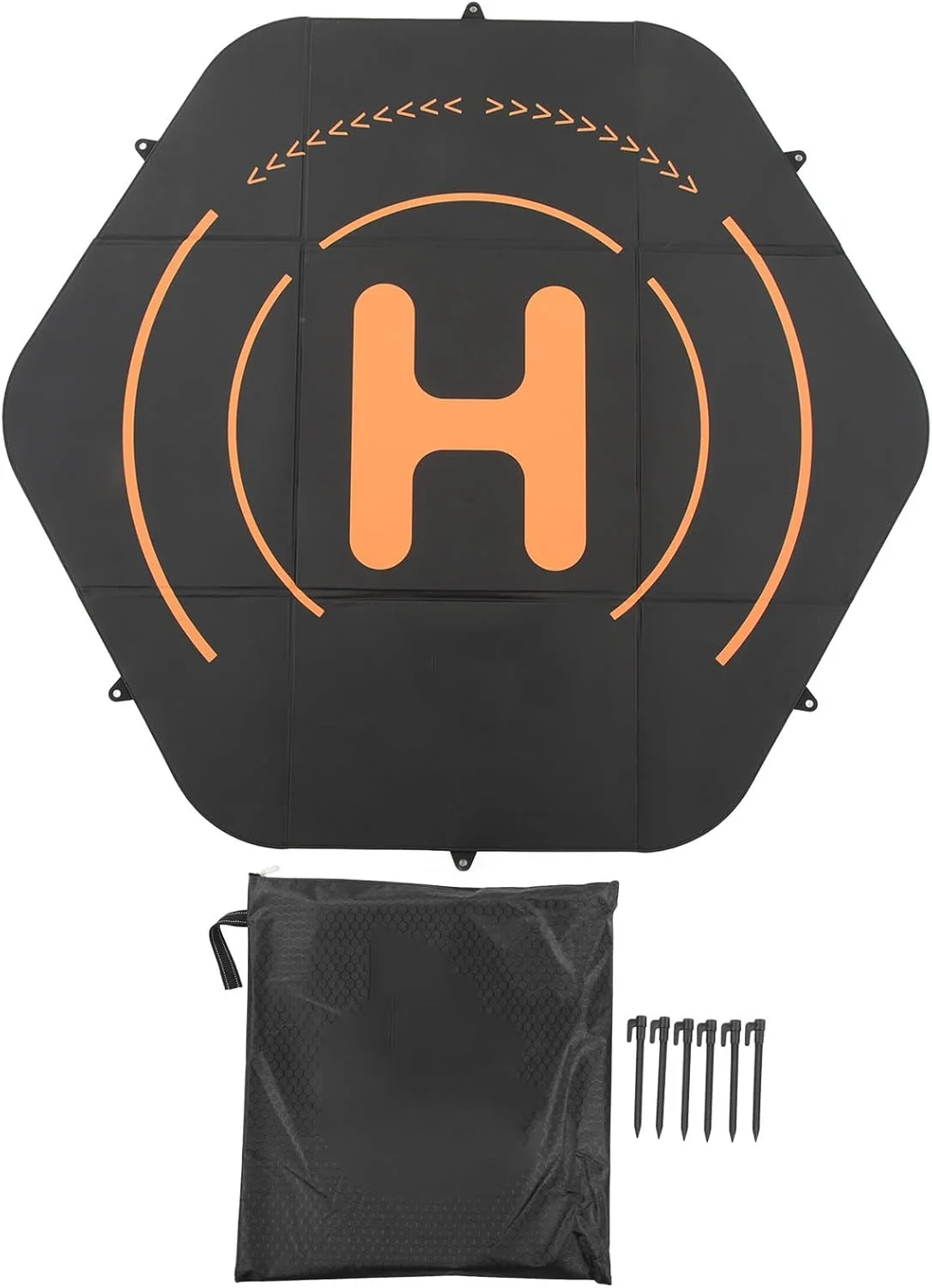 Pista aterrizaje drones fumigadores agrícolas 110cm hexagonal seguridad operaciones