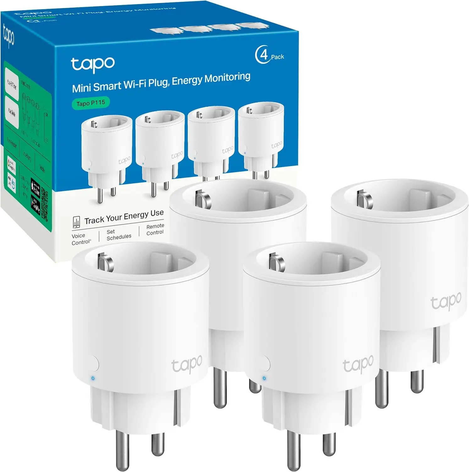 Tapo P115 enchufe inteligente WiFi monitor energía kWh temporizador cultivo indoor LED bomba