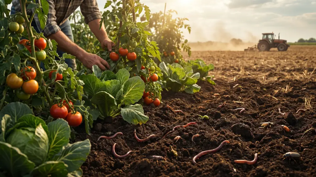 Crecimiento vigoroso y explosivo de cultivos hortícolas orgánicos gracias al uso continuo de biofertilizantes